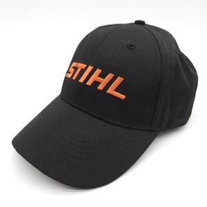 STIHL Outfitters Chainsaw Snapback Hat Baseball Cap Black Orange Adult Authentic
